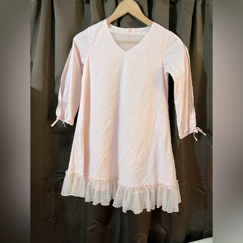 Girls Truth Culture, Size 12 T, Pink w/ lace at V and bottom , fully lined